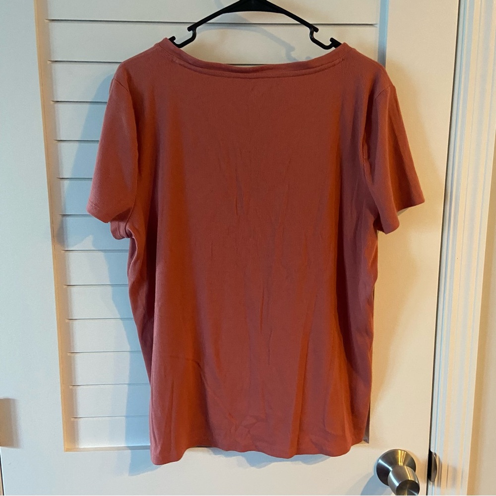 GAP Muave Ribbed Button Tshirt Size XXL - Picture 5 of 5